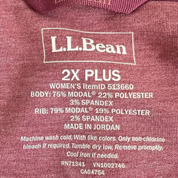 L.L.Bean Womens Longline Jersey Cardigan 2X Plus Pink Modal Blend Pockets flaws - Picture 5 of 7